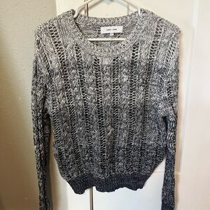 John + Jenn Knit Sweater Navy Blue White Gradient